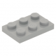 LEGO lapos elem 2x3, világosszürke (3021)